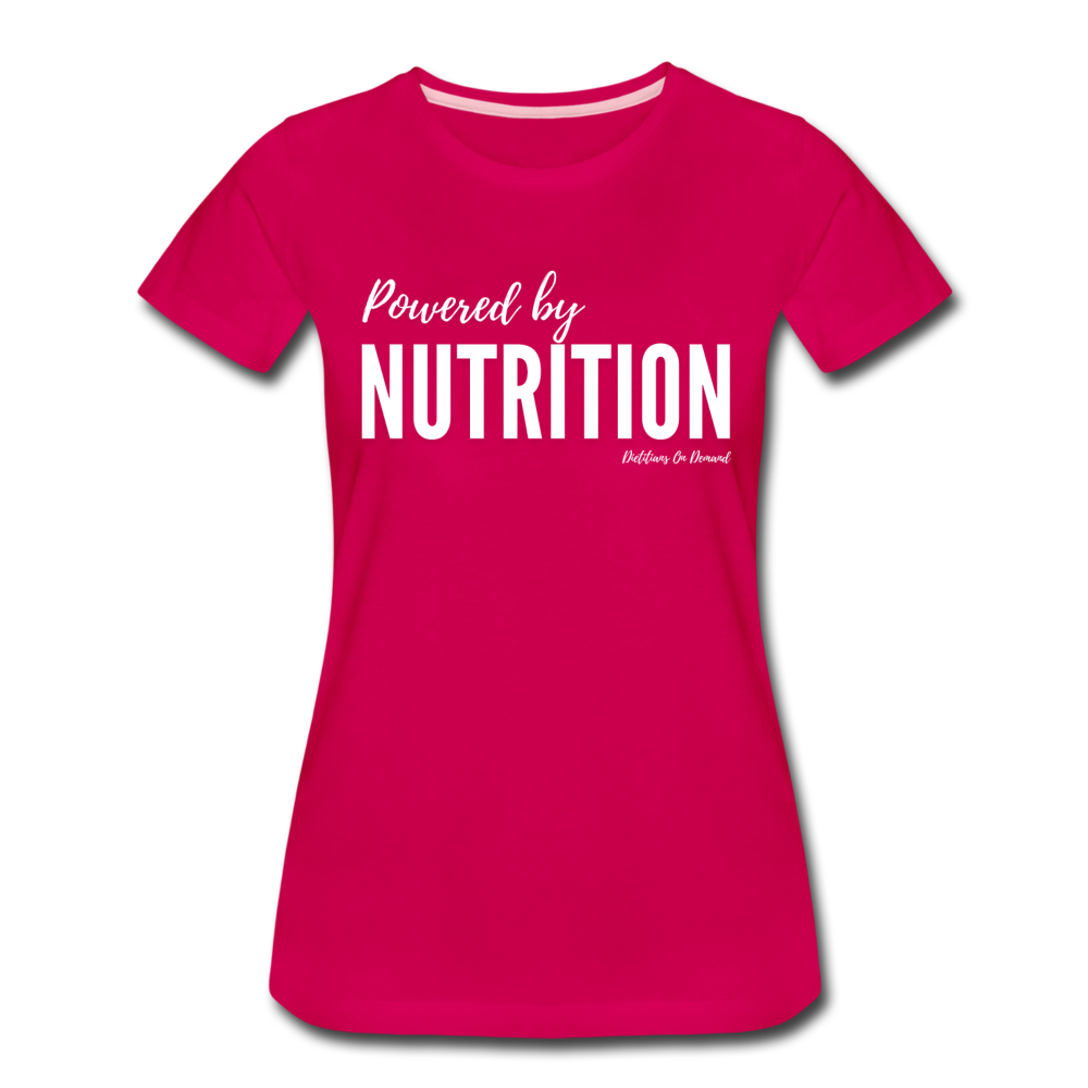 Powered By Nutrition Tshirt - dark pink