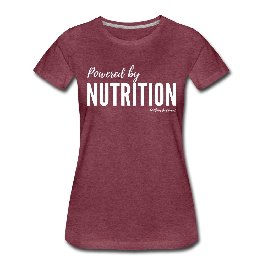 Powered By Nutrition Tshirt - heather burgundy