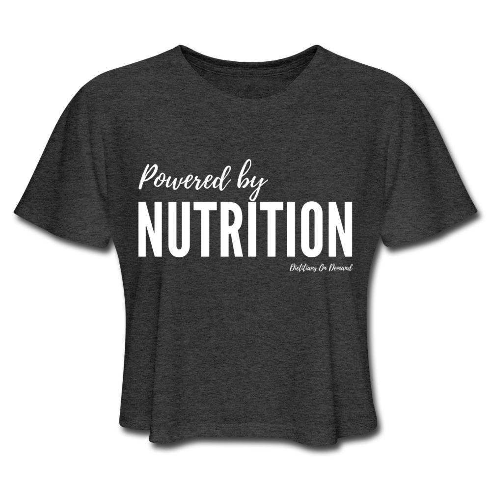 Powered by Nutrition Cropped T-Shirt - deep heather
