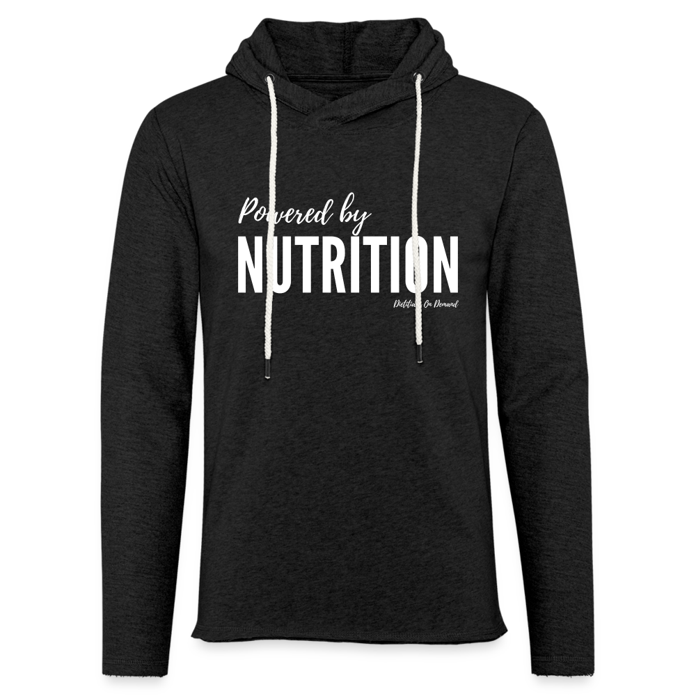 Powered By Nutrition Lightweight Hoodie - charcoal grey