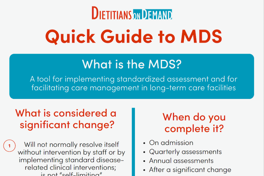 Quick Guide to MDS | Infographic – Dietitians On Demand