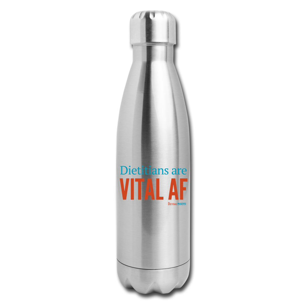 Dietitians are Vital AF Insulated Water Bottle - silver