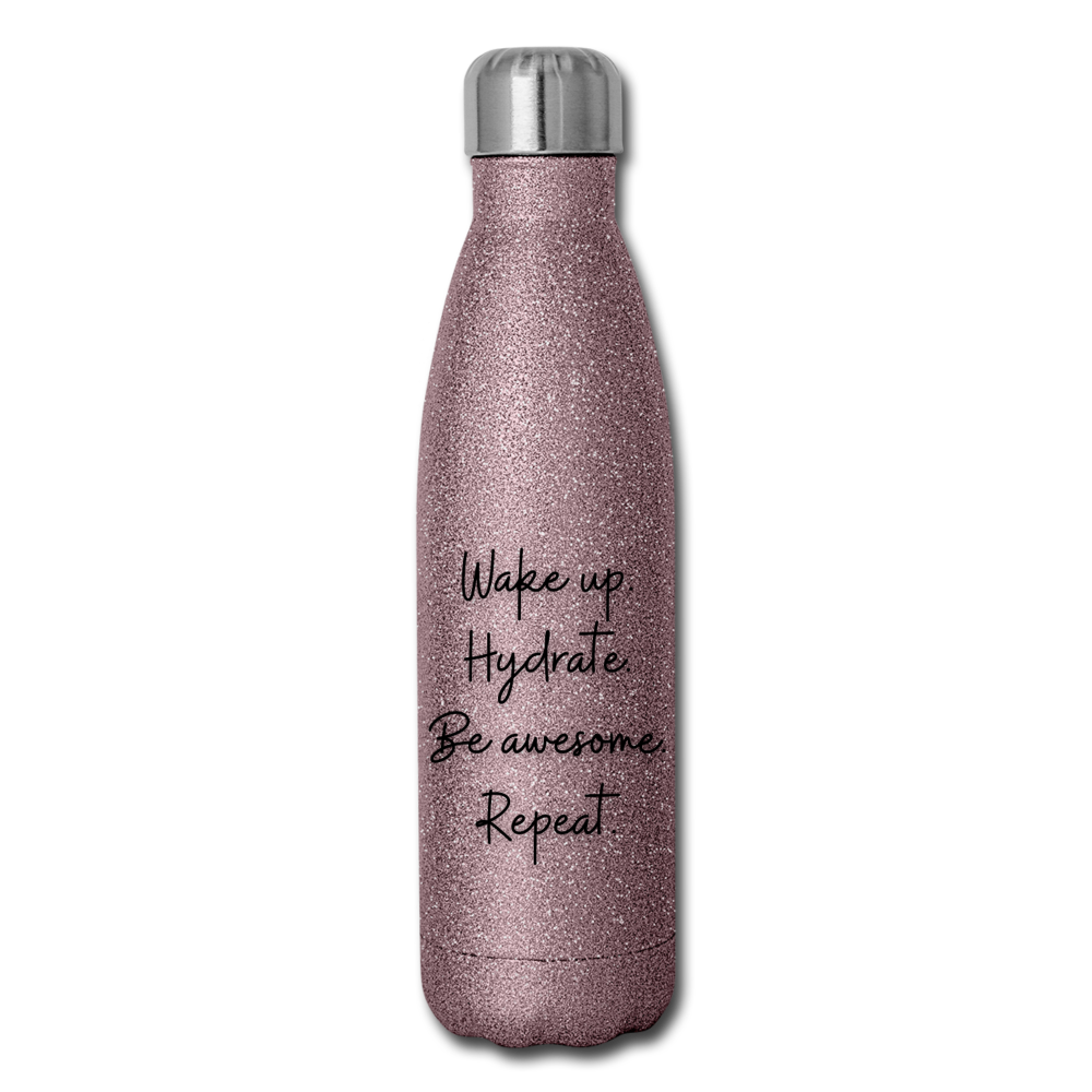 Swig Shimmer Rose Gold Flip & Sip Water Bottle - Rhinestone Angel