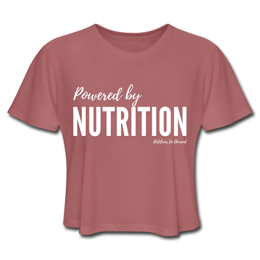 Powered by Nutrition Cropped T-Shirt - mauve