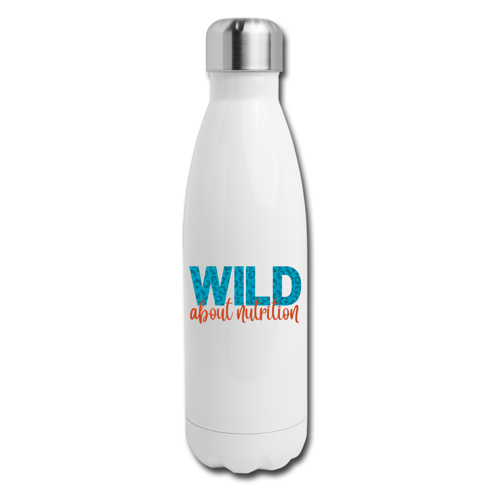 Wild About Nutrition Insulated Water Bottle - white