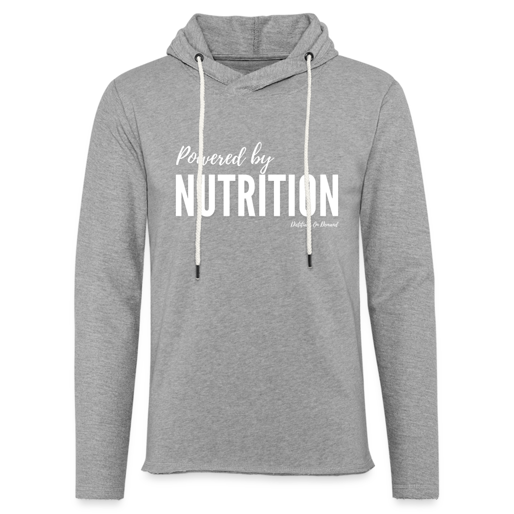 Powered By Nutrition Lightweight Hoodie - heather gray