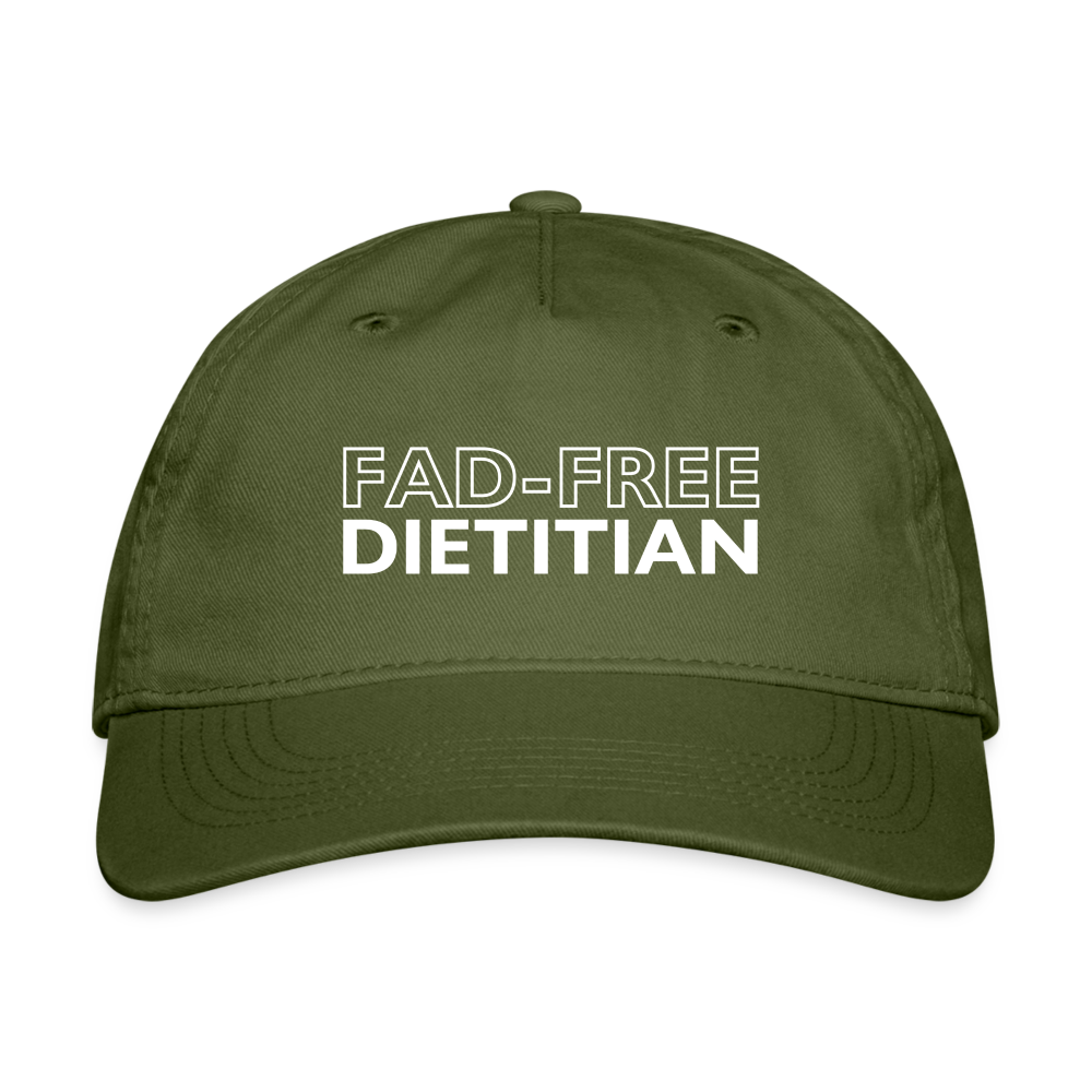 Fad-Free Dietitian Baseball Cap - olive green