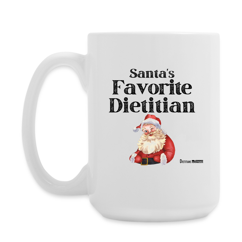 Santa's Favorite Dietitian Ceramic Mug 15 oz - white