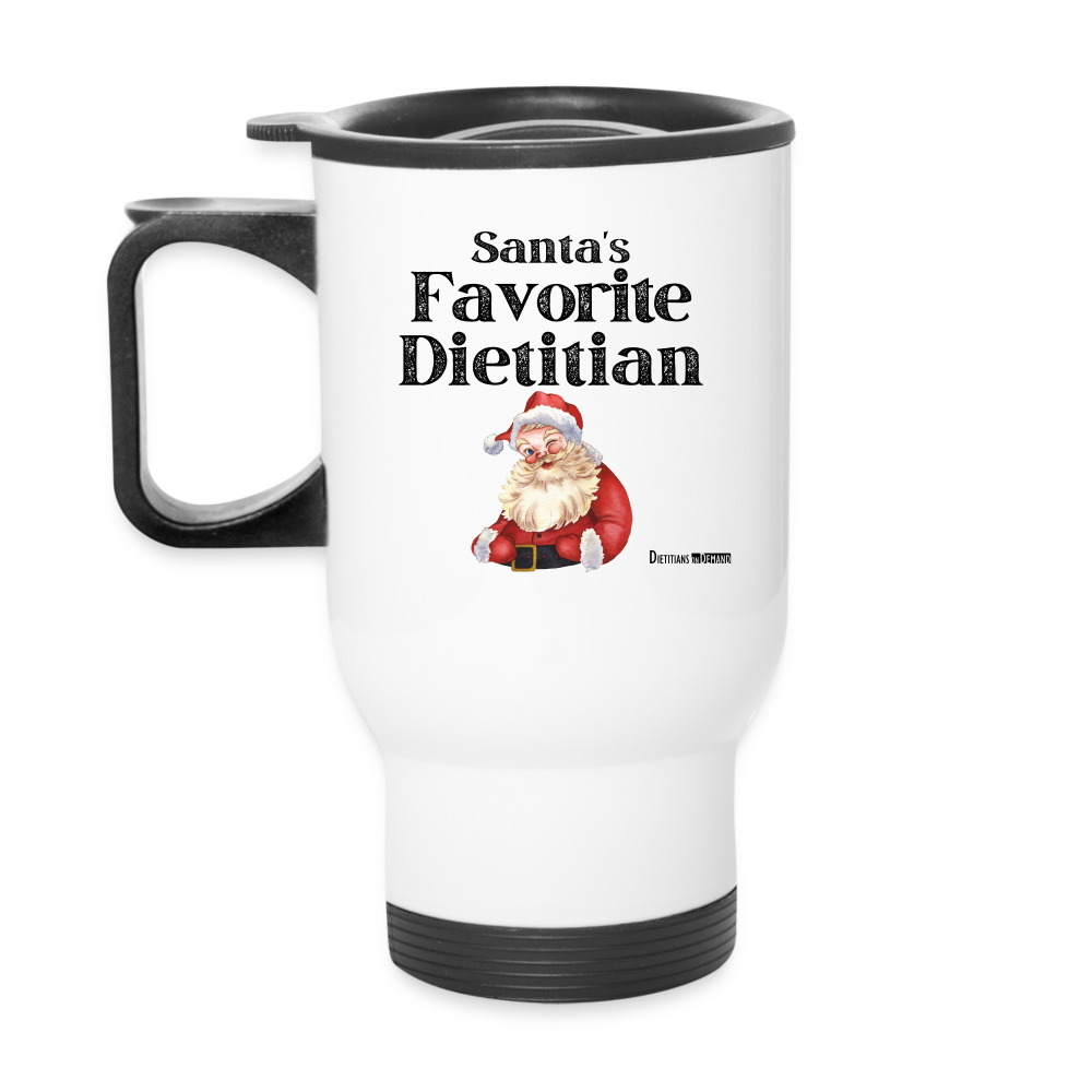 Santa's Favorite Dietitian Travel Mug - white